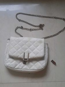 White Quilted Crossbody Bag