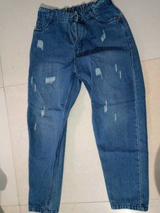 Stylish Ripped Blue Denim Jeans