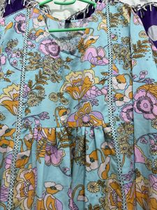 Bohemian Floral Print Kurta  cord set