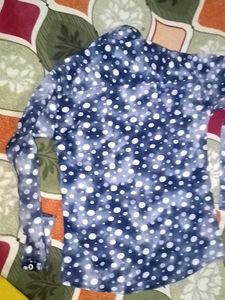 Boys Blue Polka Dot Shirt