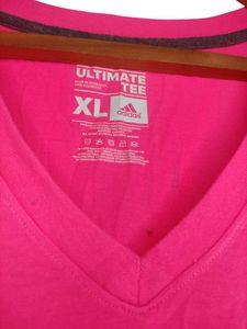 Adidas Pink V-Neck T-Shirt  LR-94