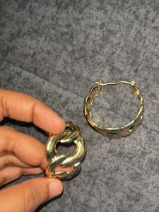 Chunky Chain Hoop Earrings