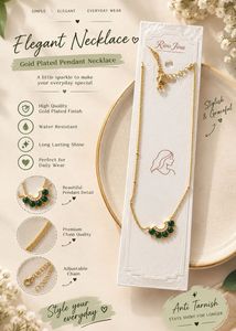 Elegant Gold Plated Pendant Necklace