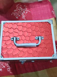 Red Textured Makeup Box