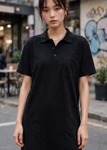 vintage Classic Black Polo T-Shirt