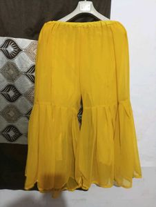 Beautiful Yellow Floral kurti with shrara and dupp