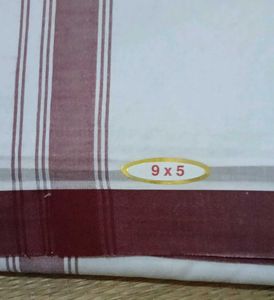 Brand New Maroon Border Dhoti