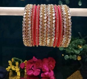 Handmade Thread Work Bangles Set