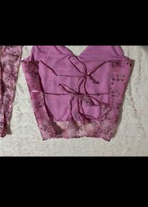 y2k desi chatpata backless Pink Halter Top with Sc