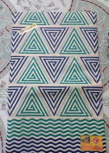 Light Cotton saree with triangle design