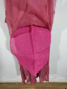 Pink Embroidered Kurta Set (Women's)