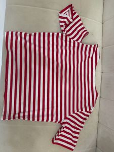 Red &amp; White Striped T-Shirt
