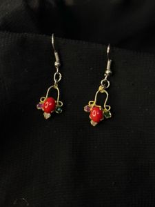 Red Gemstone Earrings😍