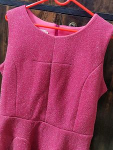Sparkly Pink A-Line Party Dress