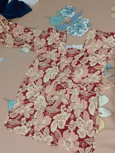 Floral Print Long Sleeve Blouse