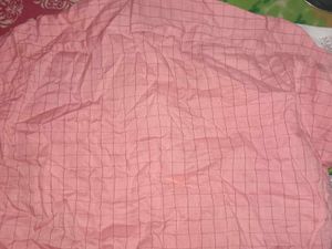 Men's Pink Checkered Long Sleeve Shirt