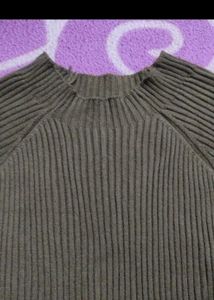 Ribbed Knit Mock Neck Sweater
