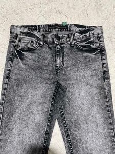 Womens Acid Wash Flare Jeans