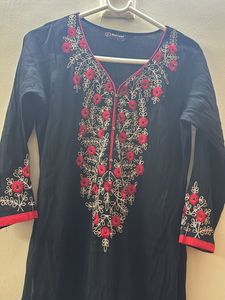 Black Cotton Kurti