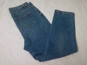 Fame Forever Blue Denim Pant For Women Wear
