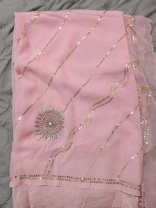 pink color saree