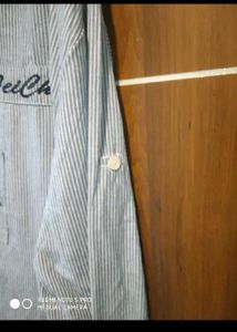 Striped Cat Pocket Shirt