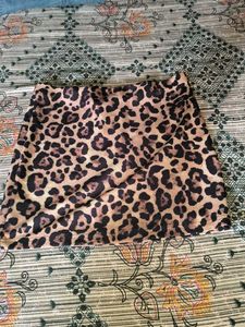Leopard Print Mini Skirt