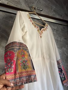 Elegant White Ethnic Dress