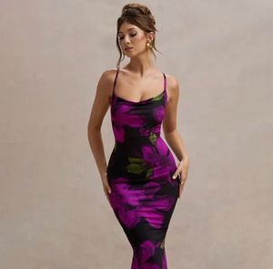 Black Floral bodycon Maxi Dress