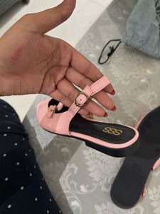Chic Pink Pointed Toe Flats with Ankle Strap