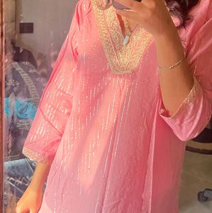 Pink kurta sequins (girly aesthetic)