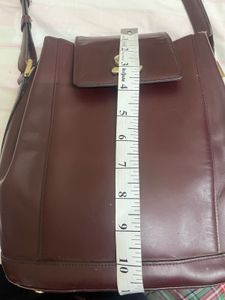 Louis Quatorze Burgundy Leather Shoulder Bag