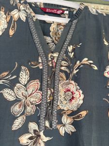 Stylish Floral Print Kurta
