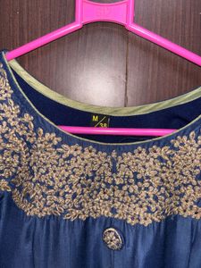 Elegant Navy Blue Ethnic Gown