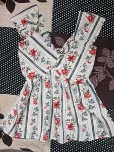 Floral Print peplum top