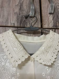 Elegant White Embroidered Blouse