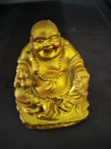 Golden Laughing Buddha Statue