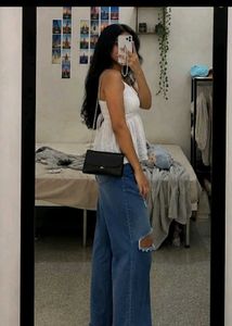 Wide Leg Ripped Jeans
