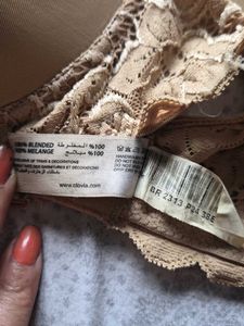 Clovia Nude Lace Trim Bra