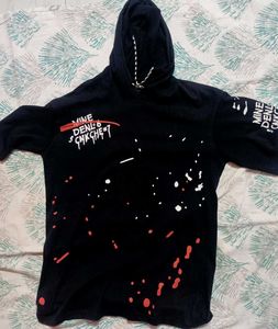 Hoodies Neck Printed (Black)