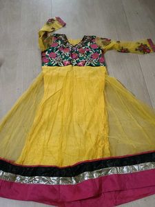 Netted Anarkali Kurta