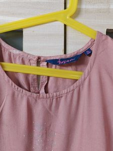 Dust Pink Printed Kurta