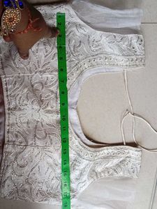 Embellished White Ethnic Blouse