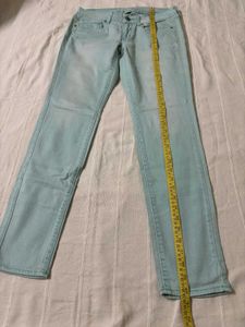 Mint Green Skinny Fit Jeans