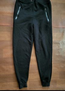 Black Jogger Pants with Zippers