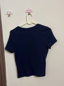 H&amp;M Navy Blue Paris Graphic T-Shirt