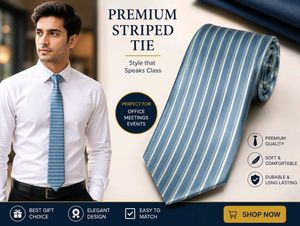 Premium Striped Tie for Men