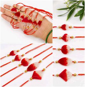 Handmade Red & White Designer Rakhi.