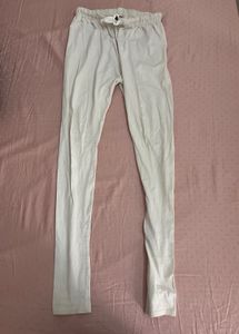 White Cotton Leggings