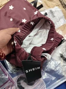 Women's Drawstring Waist Star Print Pjama